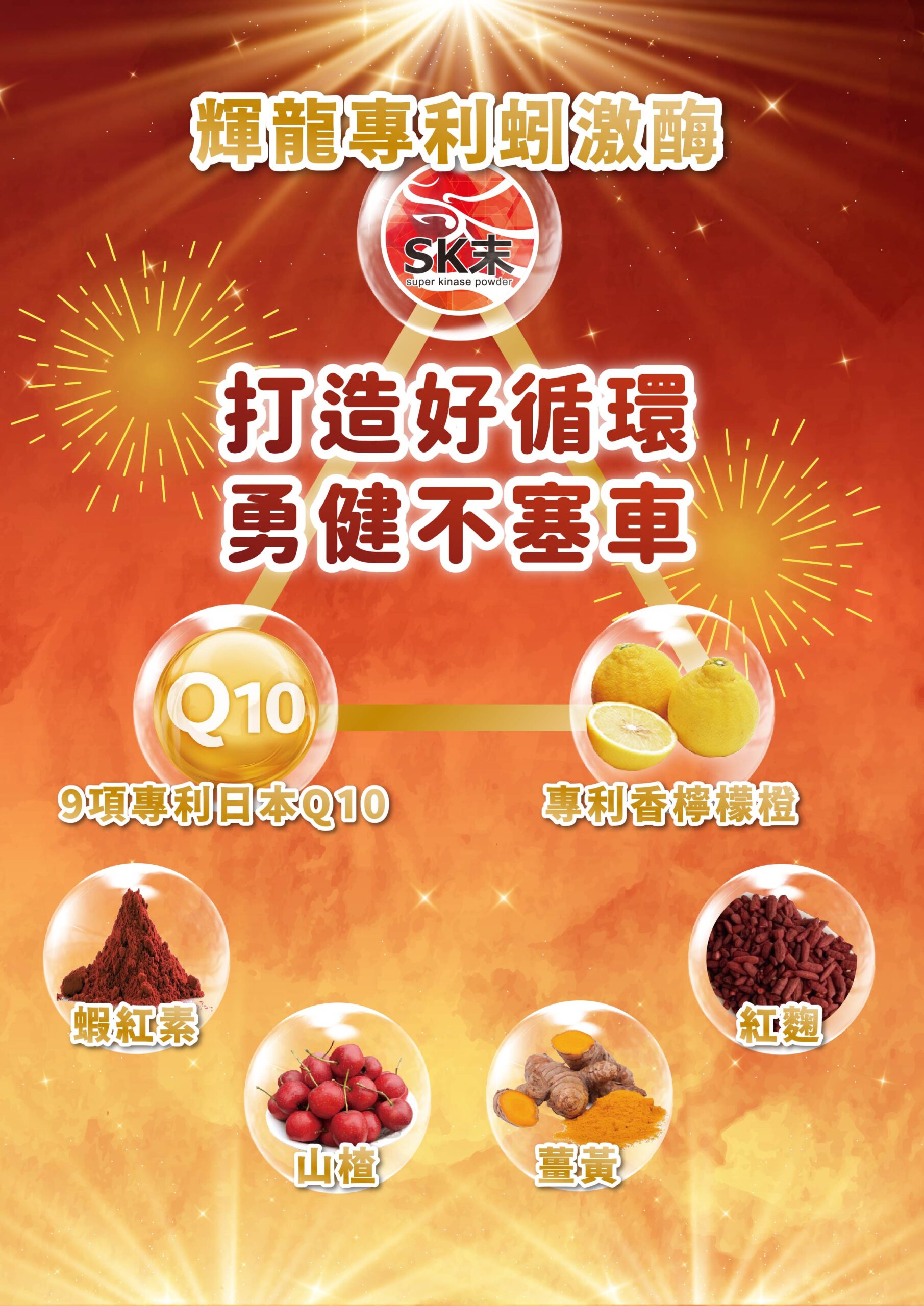 ✨第三代蚓循恆-日本輝龍原廠授權蚓激酶✨日本權威博士48年研究心血，紅蚯蚓萃取專利蚓激酶，活性最高，榮獲獨家24國專利、5大機能性專利，搭配日本輔酶Q10 、專利香檸檬橙、蝦紅素、紅麴，促進新陳代謝、體內環保，循環順暢更勇健！不是只有長輩需要，勞動族、外食族、久坐久站族也非常適合！