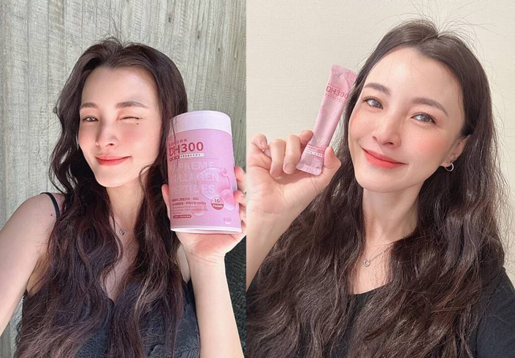 ✨DH300膠原蛋白胜肽-韓國獨家專利二胜肽✨100%魚類來源🐟膠原蛋白胜肽，PO˙OG含量高達50%❗️❗️✅透明公開膠原蛋白分子量300Da🤩✅日本Oricera®玄米神經醯胺，10%高濃度，每包12mg足量添加✅膠原合成關鍵▶️93%高濃度天然維生素C，告別化學合成，100%天然非基改✅穀胱甘肽益生菌-透亮光采，兼具抗氧化作用✅山竹果抽取物淡淡檸檬清新風味，告別膠原蛋白動物腥味！無香料、無色素，每包只有15.4卡，輕卡無負擔！青春美麗多感合一，綻放你的女神光～♥